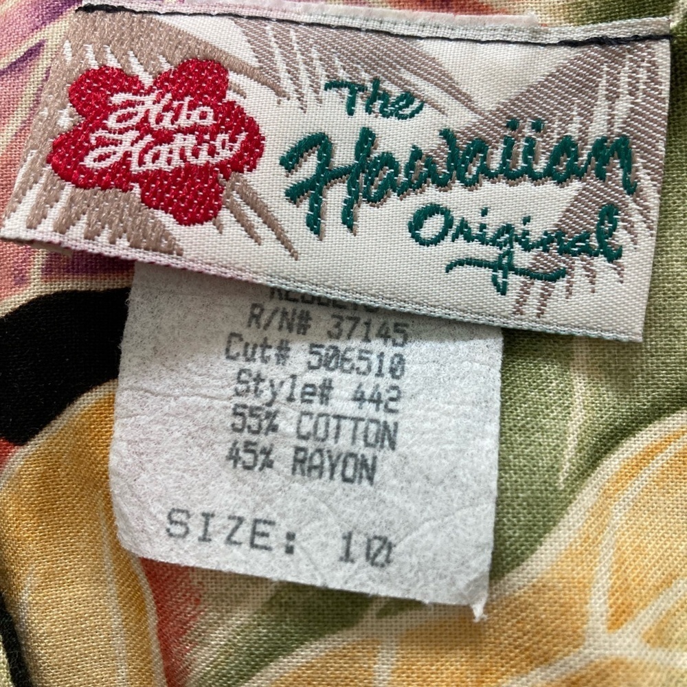 Vintage Hawaiian Maxi Dress, Tropical Print, Hilo Hattie’s Size 10 1990’s - Picture 12 of 13
